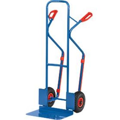 Steekwagen met groot laadvlak, luchtbanden