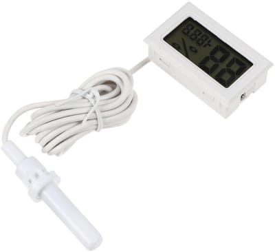 Mini Binnenthermometer - Vochtigheidsmeter Monitor - Klimaat Bewaken - Helder LCD Display - 48 x 28 cm - Wit