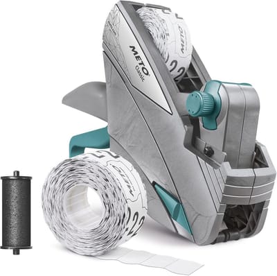 Prijstang Set - Etiketteerapparaat - Prijzen Kennen - Ergonomisch Ontwerp - 6 Posities - Zilver Teal