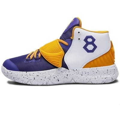 Echte Strijd Basketbalschoenen Heren Hoge Top Ademend Mandarijneend Koppel Sneakers Casual Vliegend Geweven Mesh Sneakers 45 paars