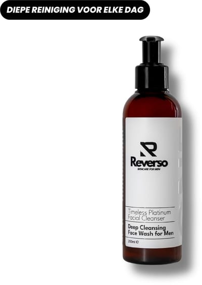 Reverso Gezichtsreiniger Mannen – Face Wash – Plantaardig & Verfrissend – Gezichtsverzorging – 200 ml