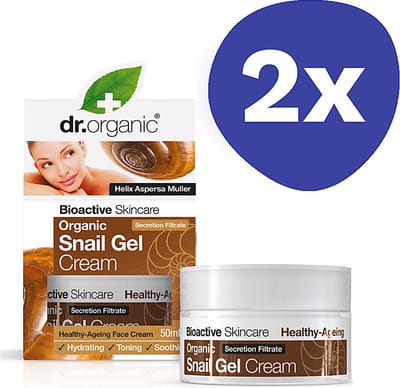 Dr Organic Slakken Gel Dagcreme (2x 50ml)