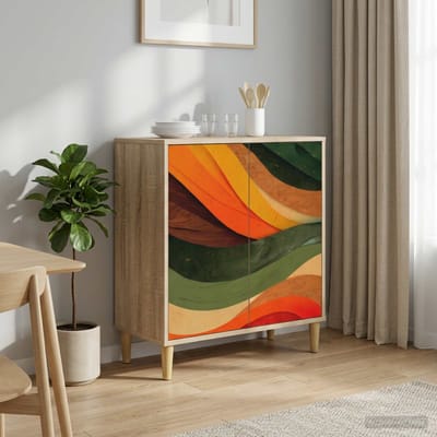 vidaXL - Dressoir - BONN - Sonoma - 69 - x - 33 - x - 75 - cm - Bewerkt - hout