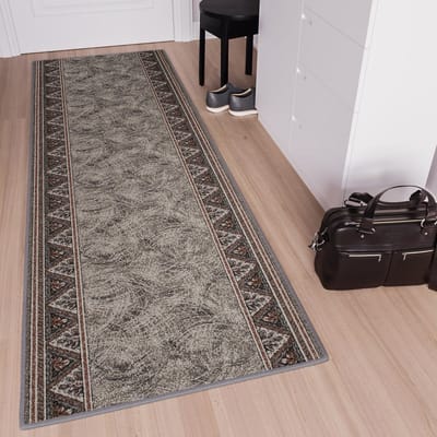 Tapiso Antislip Tapijtloper – Gangloper Keukenloper Grijs – Klassiek Rubber Onderkant Maat- 120x100