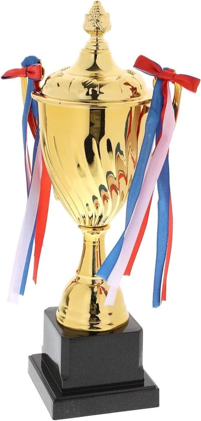 Sport Trofee - Prijzen voor kinderen - Wedstrijden winnen - Metalen afwerking - 325 cm hoog - Goudkleurig