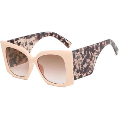 Grote Zonnebril Voor Dames Vierkant Persoonlijkheid Zonnebril Vintage Stijlvol Overdreven Bril Tinten UV400 only 1pcs sunglasses