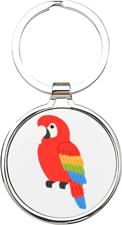Akyol - Papegaaien Sleutelhanger - papegaai - dierenliefhebbers - Rode papegaaien - ara - kaketoe - amazone vogel - vogel - Rode ara - sleutelhanger voor dierenliefhebbers - gevogelte - dierentuindier - huisdier - 4 x 7,5 CM