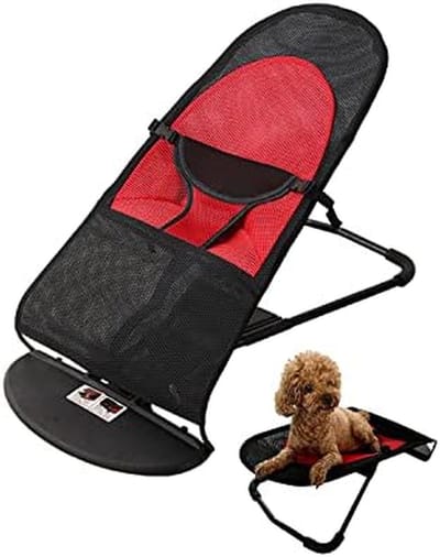 Huisdier Schommelstoel - Honden Wipstoel - Rust en Vermaak - Opvouwbaar en Wasbaar - Tot 15 kg - Rood