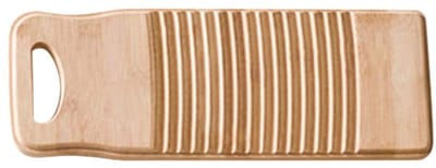 SolidChoice - Hout Washboard - Antislip Wasserij Tool - Multifunctioneel - 40x15x1.8cm - Geschikt voor Kinderen - Handmatig Wassen - Wasruimte