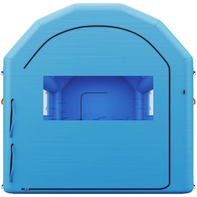 Cabine de Peinture Gonflable, 4 x 3 x 2,75 m, Cabine de Pulvérisation Portable avec Soufflerie Puissante de 750 W et Grand Coton Filtrant, Tente de Peinture Gonflable à Toit Arqué pour