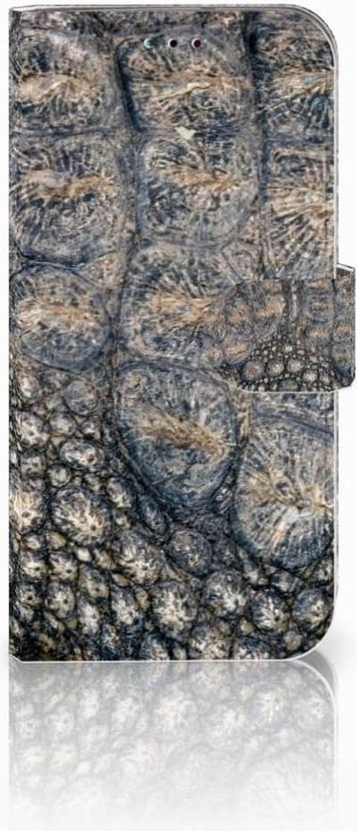 Boekhoesje voor Samsung Galaxy A40 Telefoonhoesje met Pasjes Krokodillenprint