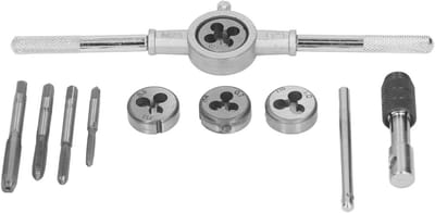 10 Stuks Metrische Tap- En Matrijset - Compleet Gereedschap voor Draadvernieuwing en Reparatie