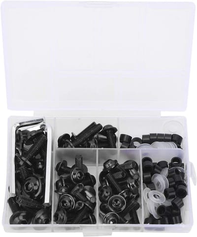 Complete 158-delige Universele Motorfiets Bevestigingsset met Schroeven, Ringen en Clips voor Sportbike Assemblage