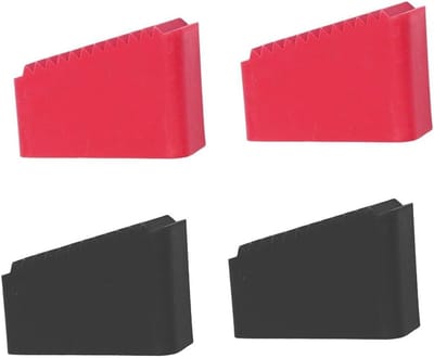 Ladderdoppen - Ladder voeten - Vloer beschermen - Antislip groeven - 4 stuks - Zwart en rood