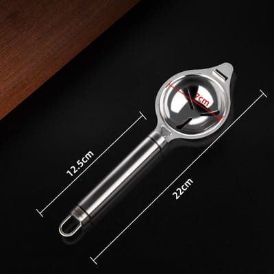 Séparateur de blanc d'œuf Outils en acier inoxydable Filtre à jaune d'œuf Gadgets Accessoires de cuisine Entonnoir de séparation Cuillère Diviseur Ustensiles black