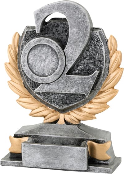 Trofee Nummer 2 Zilver 14 cm Tweede Prijs Vis Wedstrijd Viswedstrijd Prijzen Vissen