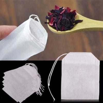 Knaak Theezakjes - Voor Losse Thee - Leeg - Filter - Zeef - Wit - 50 Stuks - 7 x 5,5 cm