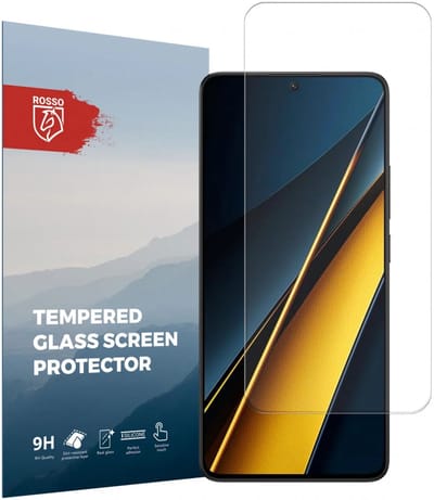 Rosso Screen Protector Geschikt voor Xiaomi Poco X6 Pro | 9H Tempered Glass | Glasplaatje | Beschermlaag | Beschermglas | 9H Hardheid