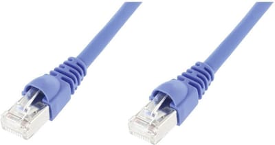 Telegärtner 100007976 RJ45 Netwerkkabel, patchkabel CAT 6A S/FTP 1.00 m Blauw Vlambestendig, Snagless, Vlambestendig, H