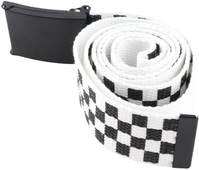 Dailygoods - Geruite Tailleband met Zwarte Flip-top Riemgesp voor Dames en Heren
