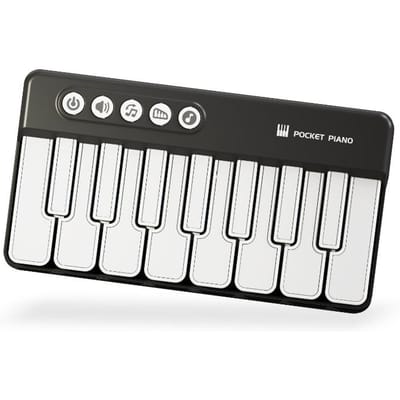 Regenbooglichten Kinder Mini Piano Draagbaar Ontwerp 7 Kleuren LED Leer Piano Toetsenbord Multifunctioneel Elektronisch Orgel Toetsenbord zwart