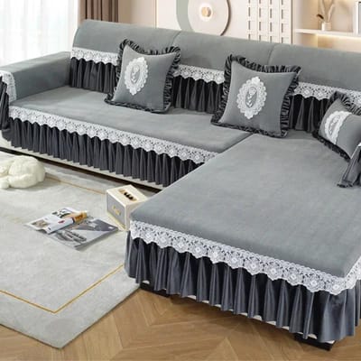 Chenille Bankmat Vier Seizoenen Universeel Luxe Bankhoes Nieuwe Bankhoes, Antislip Bankkussen 45x45cm  pillowcase