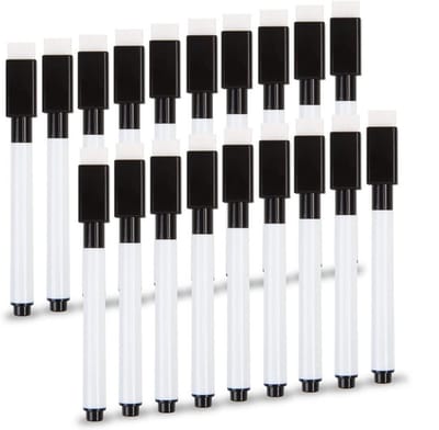 Whiteboardmarkers - whiteboard stiften - Whiteboardpennen - Uitwisbare whiteboardpennen - Magnetische whiteboardpennen - Whiteboardmarkers - Wit - Plastic