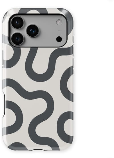 DripCase Motion Flow Tough Hoesje geschikt voor iPhone 17 Pro | Backcover met Mag | Trendy Design | Valbescherming | Graphite Glide