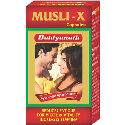 Baidyanath Musli X Ayurvedische Capsules 30 Stuks voor Kracht Energie en Vitaliteit Dagelijkse Ondersteuning