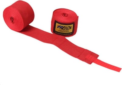 Boks bandage - Boxing wraps - Hand- en polsbescherming - Muay Thai / MMA / Kickboksen / Boksen - Katoen - 2,5m - Rood - Jonyx