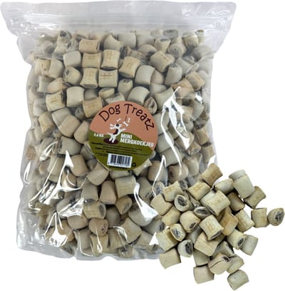 Dog Treatz Mini Mergkoekjes - Eiwitrijke Hondenkoekjes 2.5kg - Krokante Snacks voor Kleine Honden