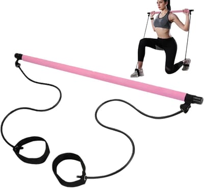 Stretch Fusion Pilates Bar - Pilates-uitrusting, thuiskit voor vrouwen, lichtgewicht elastische fusie peilates worp bar, heup squats oefenapparatuur, our la Sculp