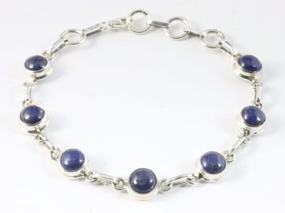 Zilveren armband met lapis lazuli