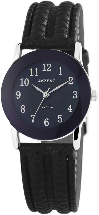 AKZENT Dameshorloge van imitatieleer 1900273 Akzent dameshorloge met imitatieleren band