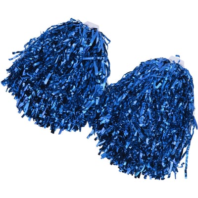 2 PCS Pompons de Cheerleading avec Poignée Rigide Secoueurs de Fête Portables pour École de Danse Jeux de Sport Esprit d'Équipe Cheer Bleu bleu