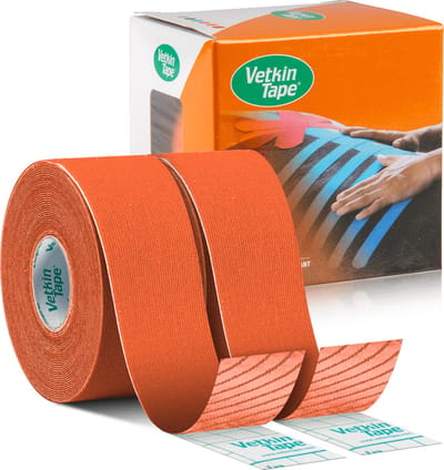 VetkinTape® - Oranje - 2 rollen - Kinesiotape - Voor paarden en andere dieren - 3cm x 5m