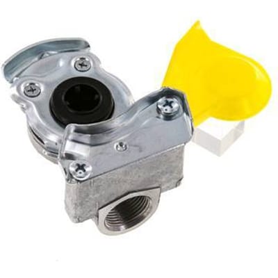 Aluminium Gladhand Koppeling M22x1.5 Binnendraad Onderbreking (geel) DIN 74254