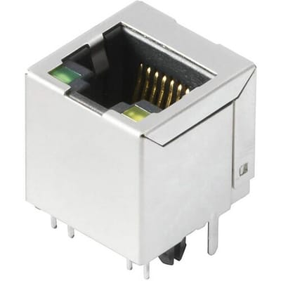 Weidmüller RJ45C5 T1V 3.2N4G/Y TY RJ45-aansluitstekker CAT 5 2562960000 Bus, inbouw verticaal Aantal polen (sensoren) 12 Zilver, Zwart 120 stuk(s)