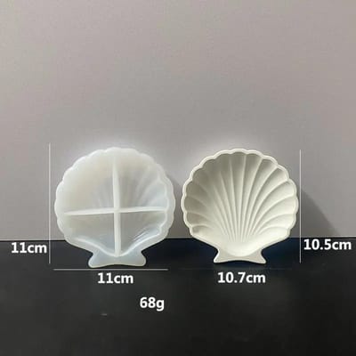 3D Schelp Siliconen Mal Diy Epoxy Hars Sieraden Schaal Schaal Opbergbak Druppel Oceaan Stijl Kandelaar Gips Mal