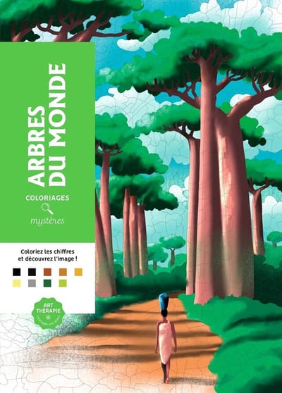 Coloriages Mystères - Arbres du Monde - Kleuren op Nummer kleurboek - hachette