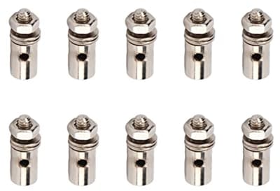 10 Stuks 1.3mm Duwstang Connectors voor Servo's - Verstelbare RVS Duwstang Arm