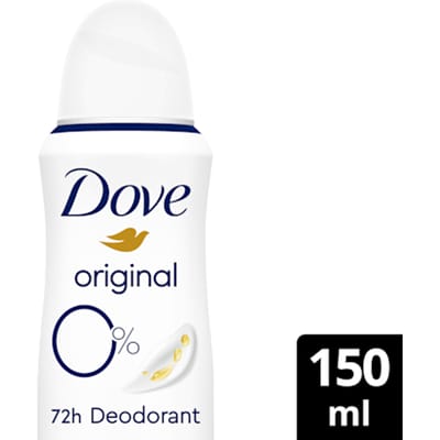 Dove Deodorant Spray 0% Original - 150 ml