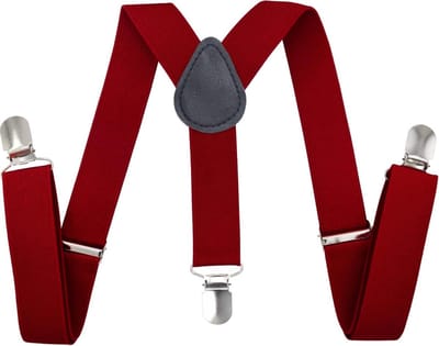 Fako Fashion - Kinder Bretels - Kinderbretels - Effen - 65cm - Donkerrood