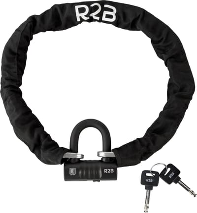 R2B Motorslot ART 4 - 120 CM - 2 Sleutels - Scooter Slot - Fietsslot - ART 4 Slot - Kettingslot Motor - Kettingslot Scooter - Fietssloten electrische fietsen - Motorsloten - Scootersloten - Bike Lock