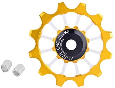Dailygoody - 12T Keramische Lagere Peilin - Vouwen Fiets Achterwiel - Lichtgewicht - Goud - Positieve en Negatieve Tand - Ideaal voor Fietsen - G
