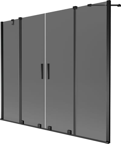Mexen Velar Duo badwand 2-delig schuifbaar 170 x 150 , grafiet, zwart - 896-170-000-42-70