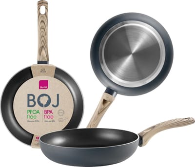 Poêle - IBILI - Bux - 16 cm - Aluminium - Manche en bois - Antiadhésif marron