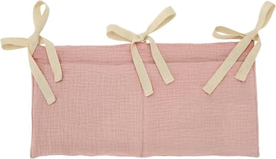 Hangende Opbergtas - Bedzak Organizer - Babykamer Inrichten - Verstelbare Anti-slip Riemen - 39 x 20 cm - Roze