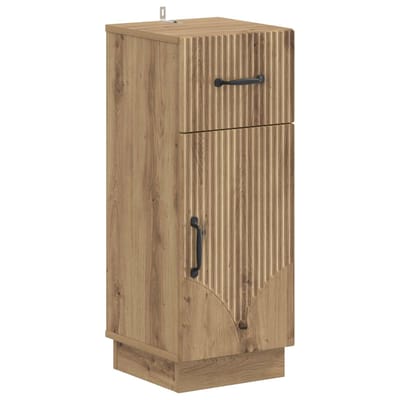 vidaXL - Badkamer - Opbergkast - HOORN - Artisanaal - eiken - 30 - x - 31 - x - 77 - cm