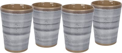 Bo-Camp - Beker - Halo - Grijs - 4 Stuks